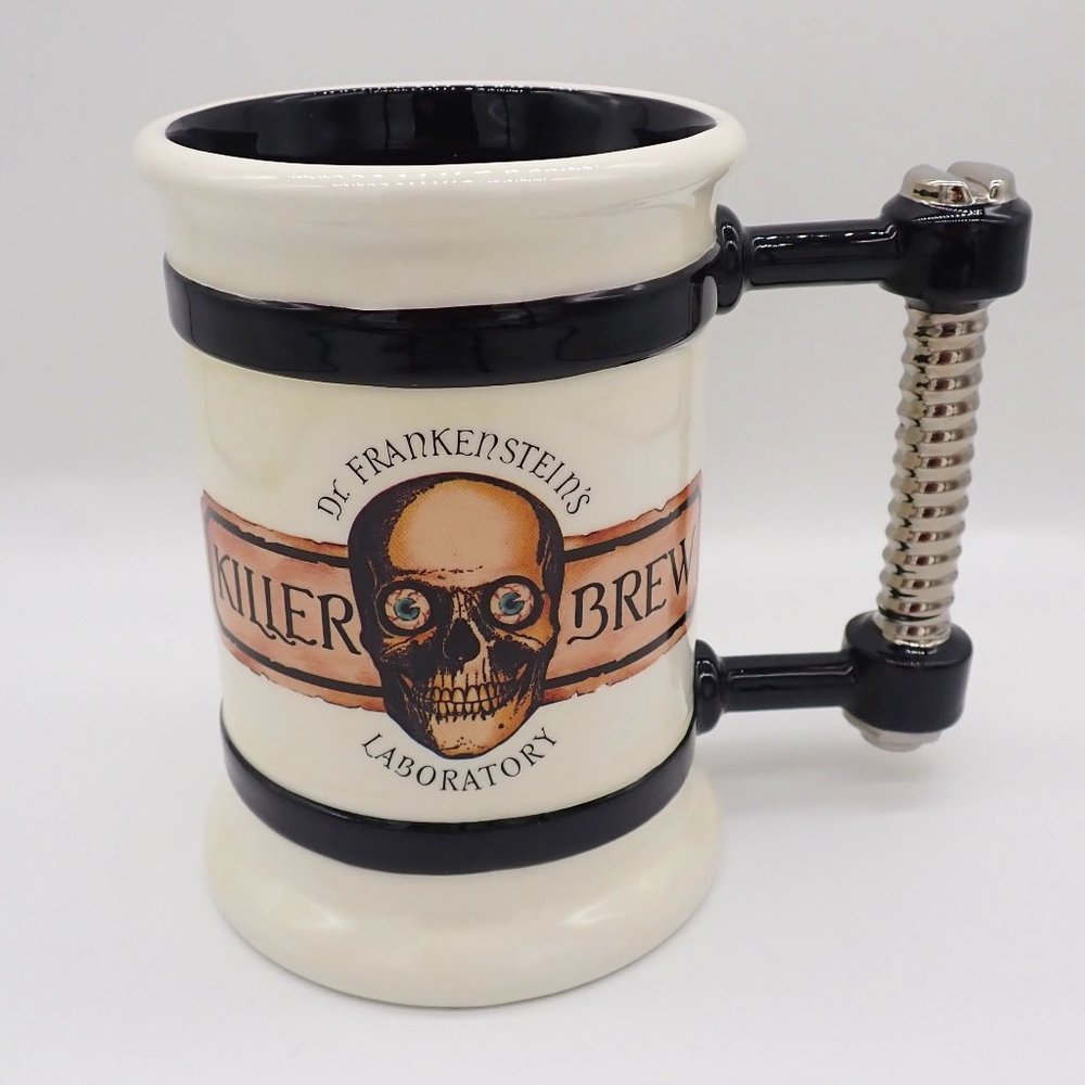 Dept.56 MUG. Halloween Frankenstein's Lab Skull Vintage ceramic Killer Brew!